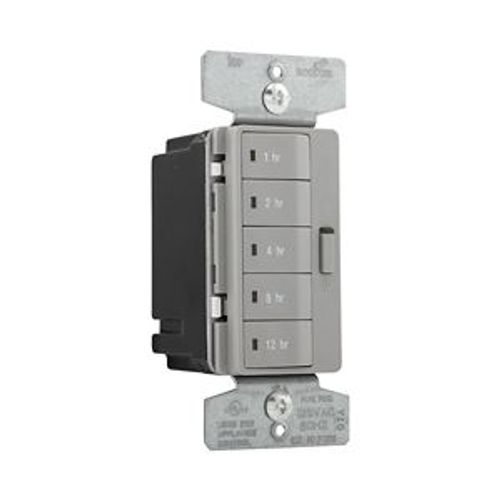 Main product image of Accell Hour Timer, 1, 2, 4, 8, 12 Hour Default Time Settings, 15A, 120V, Gray, 1-Pole, 1800W, PT18H-GY