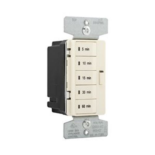 Main product image of Accell Minute Timer, 5, 10, 15, 30, & 60 Minute Default Settings, 15A, 120V, 5 Button, Almond, PT18M-A
