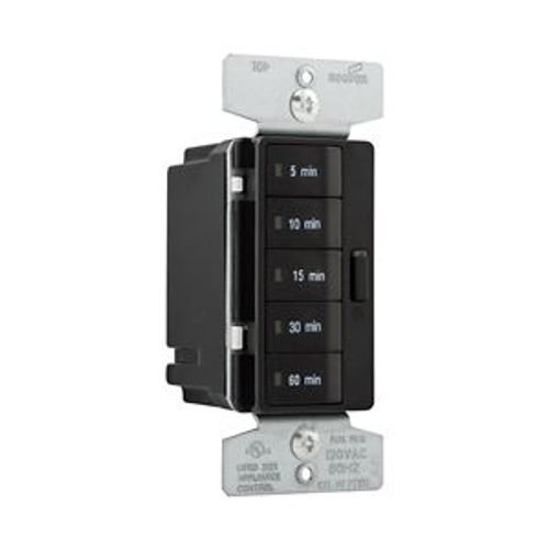 Main product image of Accell Minute Timer, 5, 10, 15, 30, & 60 Minute Default Time Settings, 15A, 120V 5 Button, Black, PT18M-BK