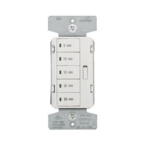 Main product image of Accell Minute Timer, 5, 10, 15, 30, & 60 Minute, 15A 120V, 5 Button, Light Almond, Ivory, 1-Pole, PT18M-C2