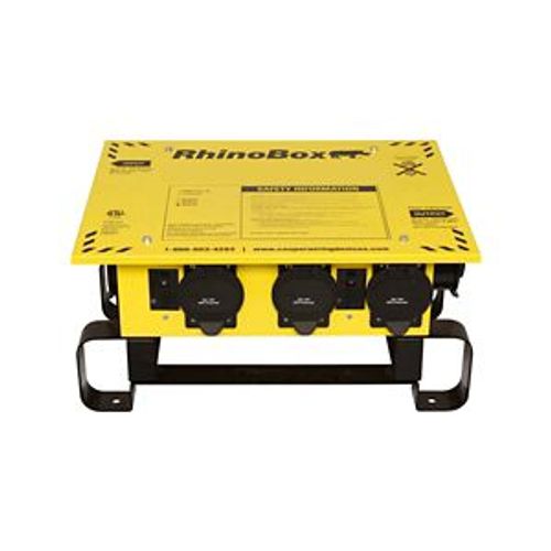 Main product image of Rhinobox Econ Power Distribution Unit, 50A, 2 Devices, Weatherproof, Nema 3R, Yellow, 120/240V, RB302AE