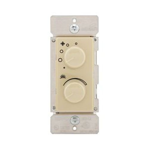Main product image of Combo Dimmer & Fan Speed Control, Power Failure Memory, 4-Speed, #16 Awg 1.5A, 120V, Ivory, RDC15-V
