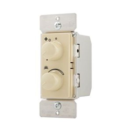 Main product image of Combo Dimmer & Fan Speed Control, Power Failure Memory, 4-Speed, #16 Awg 1.5A, 120V, Ivory, RDC15-V
