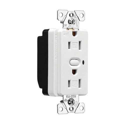 Main product image of Z-Wave Plus Split Control Wireless Receptacle, 15A, 120V Actuator, Alpine White, RFTR9605-TAW