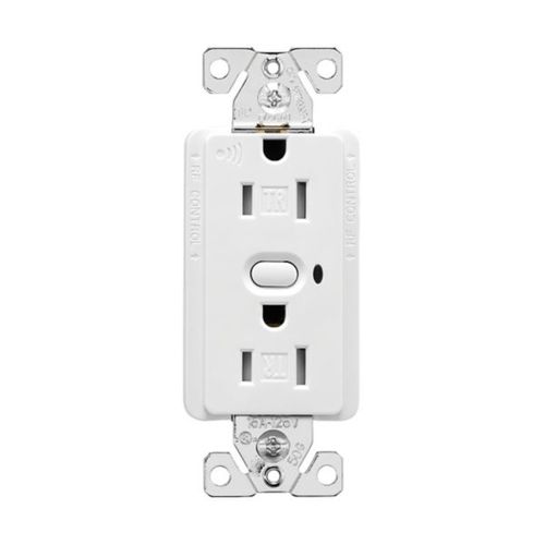 Main product image of Z-Wave Plus Split Control Wireless Receptacle, 15A, 120V Actuator, Alpine White, RFTR9605-TAW