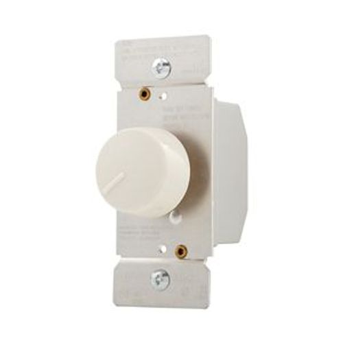 Main product image of Rotary Dimmer, Power Failure Memory, Non-Preset, #16 Awg 5A, 120V, Light Almond, Indoor 1-Pole, RI061-LA