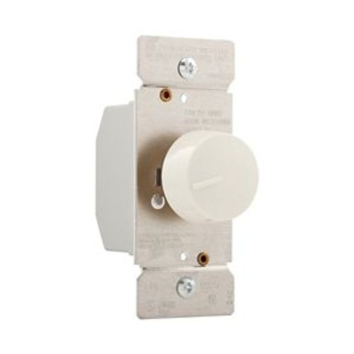 Main product image of Rotary Dimmer, Power Failure Memory, w/ Preset, #16 Awg 5A, 120V, Light Almond, Indoor 1-Pole, RI06P-LA
