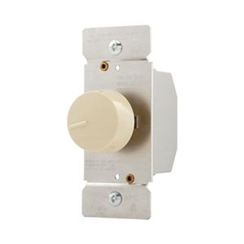 Main product image of Rotary Dimmer, Power Failure Memory, w/ Preset, #16 Awg 5A, 120V, Ivory, 1-Pole, 3-Way, 600W, RI06P-V