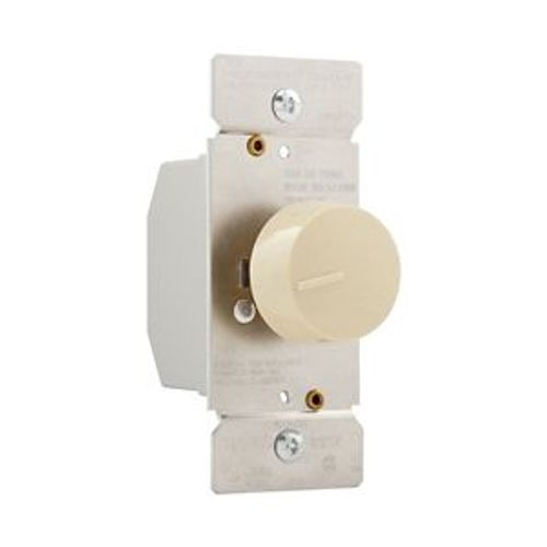 Main product image of Rotary Dimmer, Power Failure Memory, w/ Preset, #16 Awg 5A, 120V, Ivory, 1-Pole, 3-Way, 600W, RI06P-V