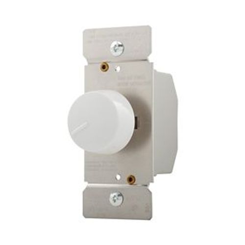 Main product image of Rotary Dimmer, Power Failure Memory, w/ Preset, #16 Awg 5A, 120V, Indoor 1-Pole, 3-Way, 600W, RI06P-W