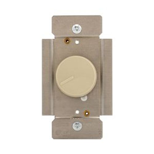 Main product image of Rotary 1000W Dimmer, 120V, 60Hz, 1P Only, Incandescent Or Halogen Loads, Non-Preset, Ivory, RI101-V