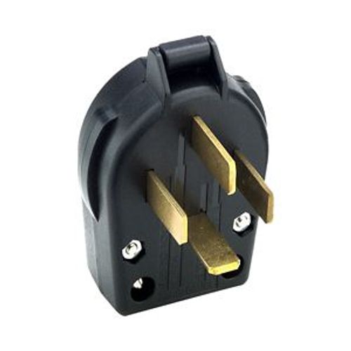 Main product image of Arrow Hart Angled Plug, #10-8 Awg 60A, Dryer, 120/208V, Black, 18-60P, 4-Pole, 4-Wire, 1.00", S19-SP