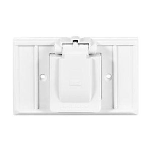 Main product image of Non-Metallic Receptacle Cover, Self-Closing, Surface Mount, White, Single Receptacle Wet, 1-Gang, S1951W-SP