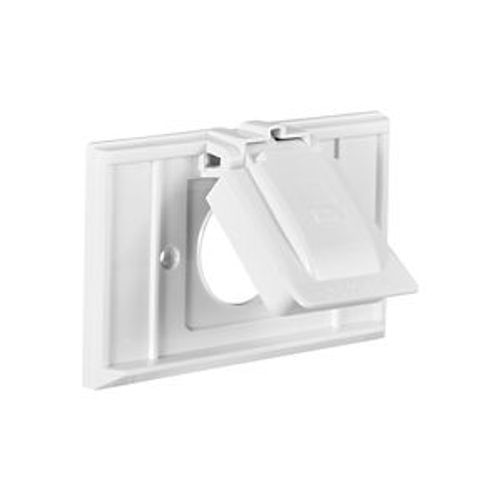 Main product image of Non-Metallic Receptacle Cover, Self-Closing, Surface Mount, White, Single Receptacle Wet, 1-Gang, S1951W-SP