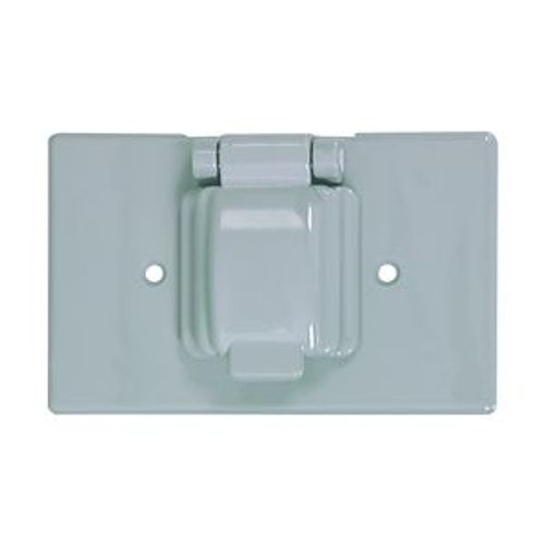 Main product image of Non-Metallic Single Receptacle Cover, Stay-Open, Surface Mount, Gray, Single Receptacle, 1-Gang, S1961