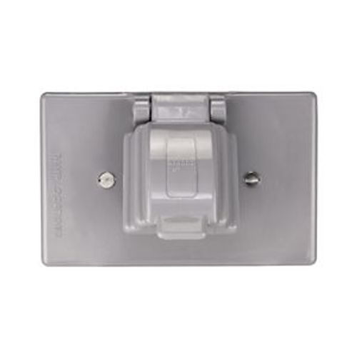 Main product image of Non-Metallic Single Receptacle Cover, Stay-Open, Surface Mount, Gray, Single Receptacle, 1-Gang, S1961