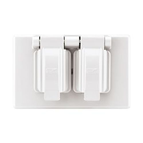Main product image of Non-Metallic Duplex Receptacle Cover, Stay-Open, Surface Mount, White, Duplex Receptacle, 1-Gang, S1962W-SP