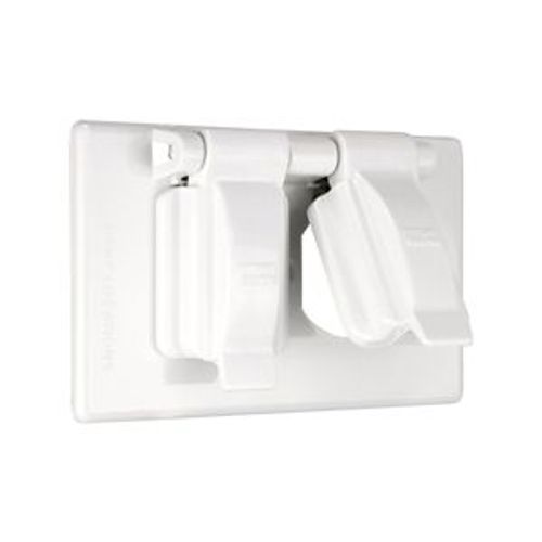 Main product image of Non-Metallic Duplex Receptacle Cover, Stay-Open, Surface Mount, White, Duplex Receptacle, 1-Gang, S1962W-SP