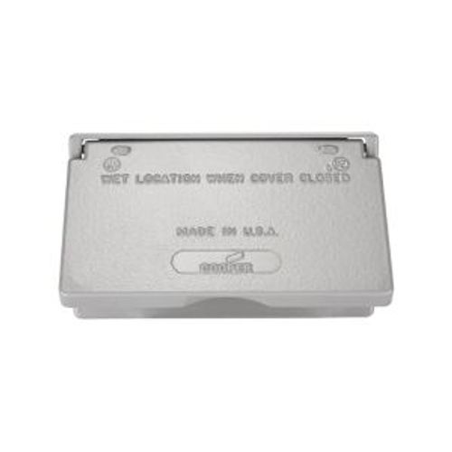 Main product image of Die Cast Aluminum Gfci Or Decorator Cover, Self-Closing, Surface Mount, Gray, Wet, 1-Gang, S1966-SP