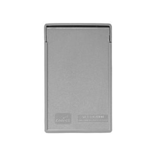 Main product image of Non-Metallic Duplex Receptacle Cover, Self-Closing, Surface Mount, Gray, Wet, 1-Gang, S2962