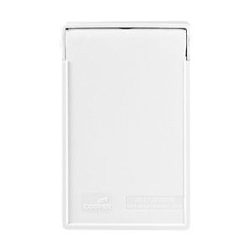 Main product image of Non-Metallic Duplex Receptacle Cover, Self-Closing, Surface Mount, White, Wet, 1-Gang, Vertical, S2962W-SP