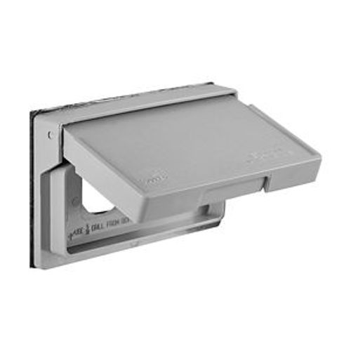 Main product image of Non-Metallic Duplex Receptacle Cover, Self-Closing, Surface Mount, Gray, Wet, 1-Gang, S3962-SP