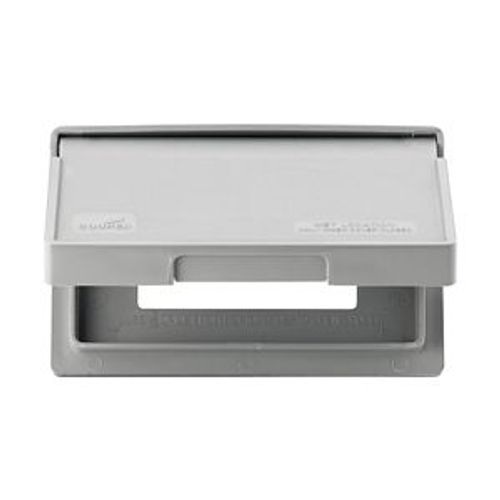 Main product image of Non-Metallic Gfci Or Decorator Cover, Self-Closing, Surface Mount, Gray, Wet, 1-Gang, Horizontal, S3966