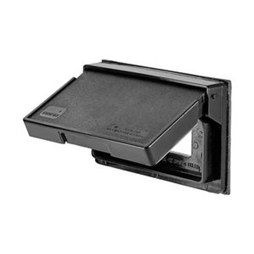 Main product image of Non-Metallic Gfci Or Decorator Cover, Self-Closing, Surface Mount, Black, Wet, 1-Gang, S3966BK-BU