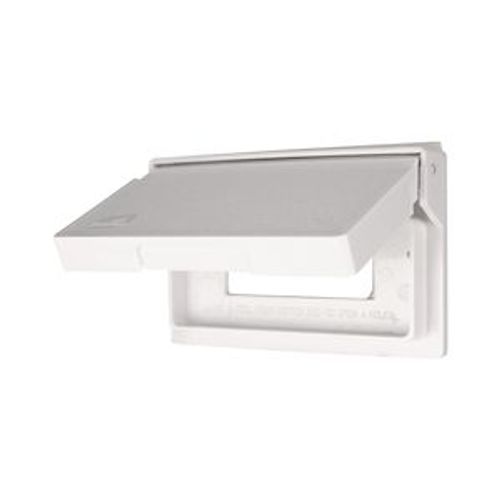 Main product image of Non-Metallic Gfci Or Decorator Cover, Self-Closing, Surface Mount, White, Wet, 1-Gang, S3966W-SP