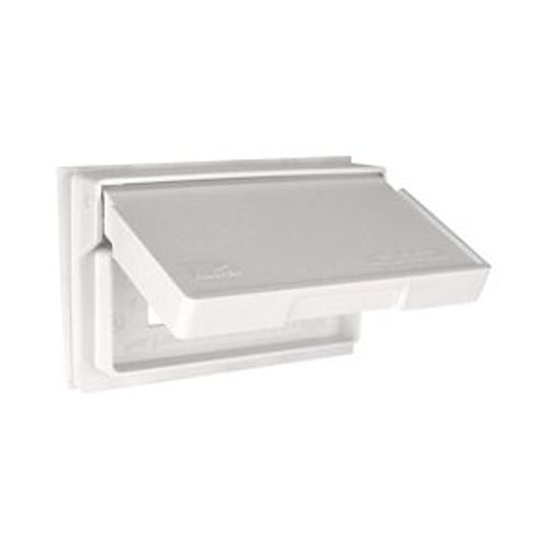 Main product image of Non-Metallic Gfci Or Decorator Cover, Self-Closing, Surface Mount, White, Wet, 1-Gang, S3966W-SP
