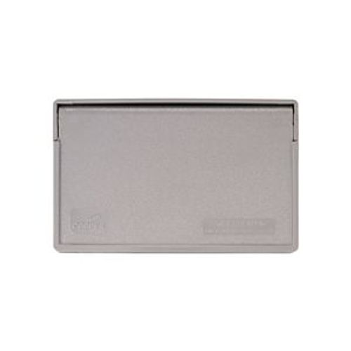 Main product image of Plastic Cover, 15A, 125 Vac, Gray, Single-Gang, Horizontal, S3999-SP-L