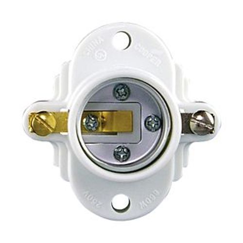Main product image of Lampholder, Keyless Cleat Socket, #14-10 Awg, Medium Base, White, Thermoset, 250V, 660W, S752W-SP