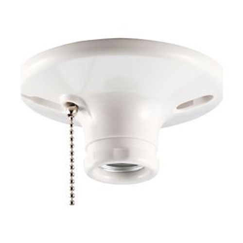 Main product image of Lampholder, Pull Chain, #14-10 Awg, Medium Base, White, 2-Piece, Thermoset, 250V, 660W 275005, S759W-CD-SPL