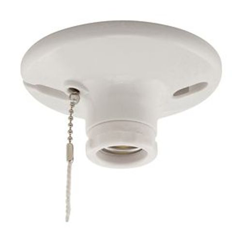 Main product image of Lampholder, Pull Chain, #14-10 Awg, Medium Base, White, 2-Piece, Thermoset, 250V, 660W 275005, S759W-CD-SPL