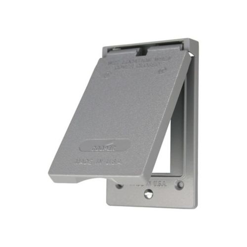 Main product image of Metal Gfci Or Decorator Cover, Gray, Decorator, 1-Gang, Vertical, Electrostatically Painted, S966-50