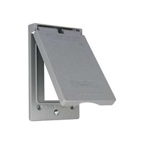 Main product image of Metal Gfci Or Decorator Cover, Gray, Decorator, 1-Gang, Vertical, Electrostatically Painted, S966-50