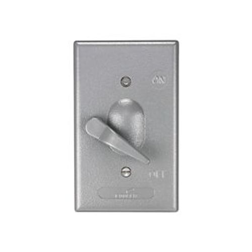 Main product image of Cover With Switch, 1-Pole Switch, Surface Mount, Gray, Toggle Switch, Wet, Metal, 1-Gang, S983-SP