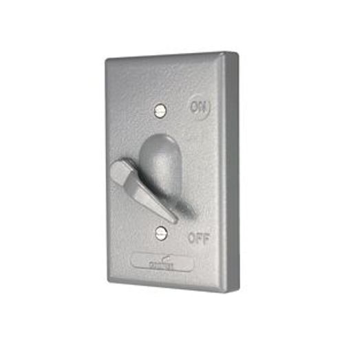Main product image of Cover With Switch, 1-Pole Switch, Surface Mount, Gray, Toggle Switch, Wet, Metal, 1-Gang, S983-SP