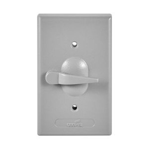 Main product image of Cover With Switch, 3-Way Switch, Surface Mount, Gray, Toggle Switch, Wet, Metal, 1-Gang, S984-SP