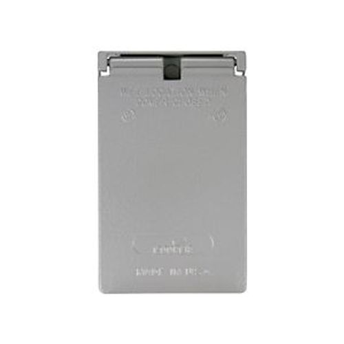 Main product image of Weatherproof Cover, Self-Closing, Surface Mount, Gray, 1.625" Dia., Wet, 1-Gang, Vertical, S993-SP