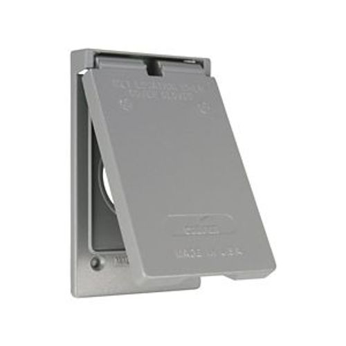 Main product image of Weatherproof Cover, Self-Closing, Surface Mount, Gray, 1.625" Dia., Wet, 1-Gang, Vertical, S993-SP