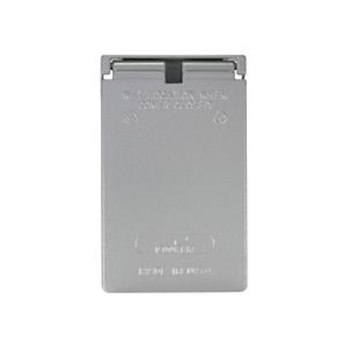 Main product image of Duplex Receptacle Lid, Self-Closing, Surface Mount, Gray, Wet, 1-Gang, Vertical, S994-SP