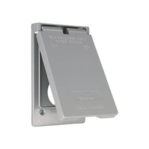 Main product image of Duplex Receptacle Lid, Self-Closing, Surface Mount, Gray, Wet, 1-Gang, Vertical, S994-SP