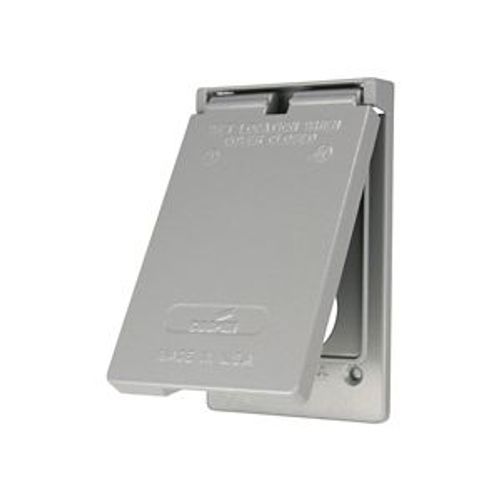 Main product image of Duplex Receptacle Lid, Self-Closing, Surface Mount, Gray, Wet, 1-Gang, Vertical, S994-SP