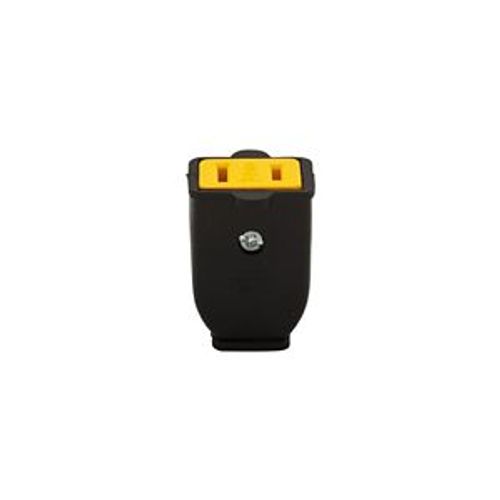 Main product image of Straight Blade Connector, #16 Awg 15A 125V, Black, Impact-Resistant 1-15R, 2-Pole, 2-Wire, SA155