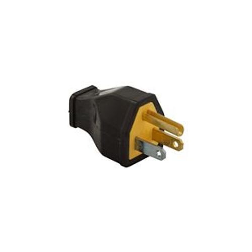 Main product image of Straight Blade Plug, #14 Awg 15A 125V, Black, Impact-Resistant 5-15P, 2-Pole 3-Wire, SA399