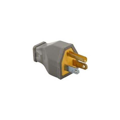 Main product image of Straight Blade Plug, #14 Awg 15A 125V, Gray, Impact-Resistant 5-15P, 2-Pole 3-Wire, SA399G