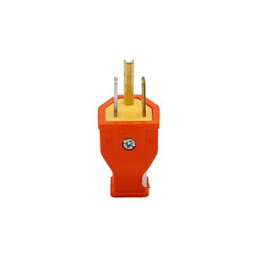 Main product image of Straight Blade Plug, #14 Awg 15A 125V, Orange, Impact-Resistant 5-15P, 2-Pole 3-Wire, SA399O