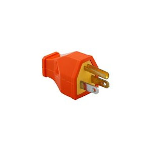 Main product image of Straight Blade Plug, #14 Awg 15A 125V, Orange, Impact-Resistant 5-15P, 2-Pole 3-Wire, SA399O