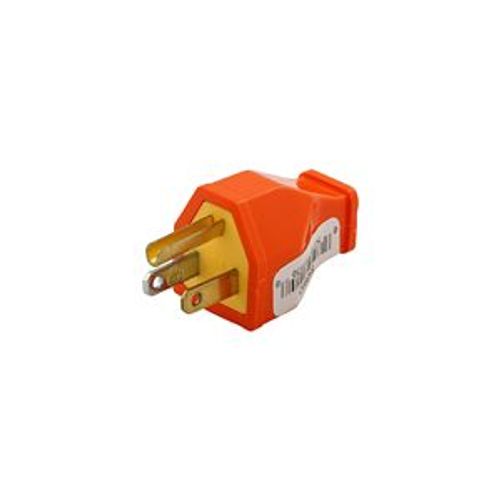 Main product image of Straight Blade Plug, #14 Awg 15A 125V, Orange, Impact-Resistant 5-15P, 2-Pole 3-Wire, SA399O